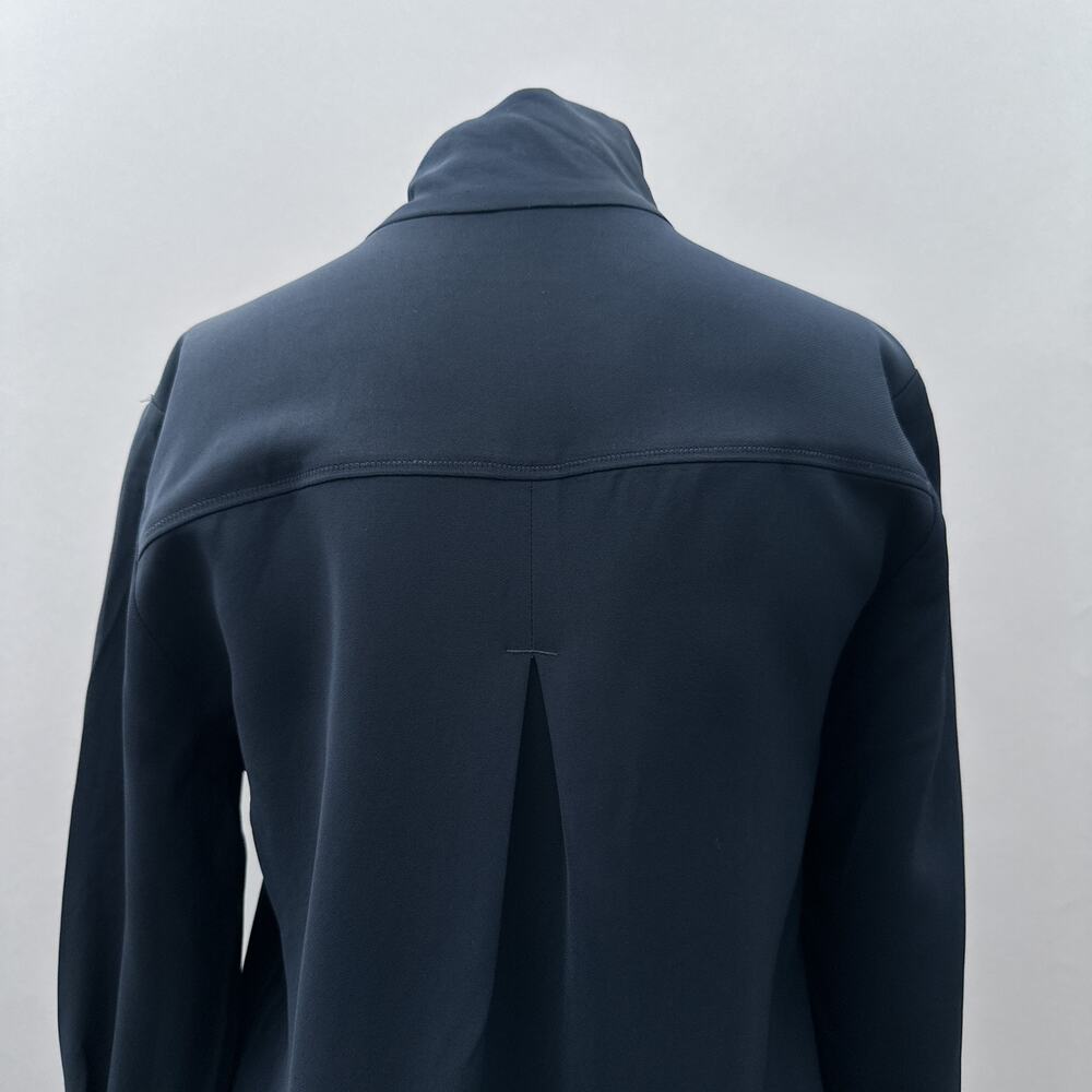 Reiss Mirela Neck Tie Knee Length Long Sleeve Dress Navy Blue Women's Size XS - Picture 9 of 16